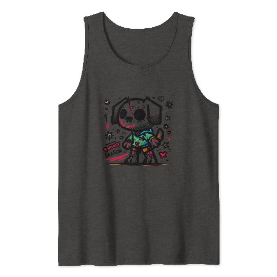 Spooky season zombie dog Tank Tops