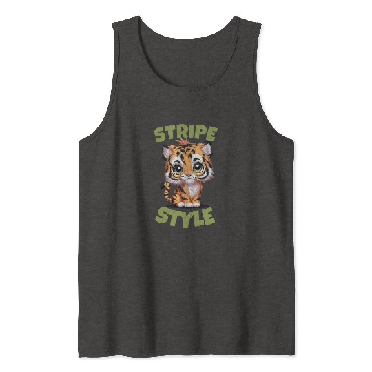 Cute Tiger Stripe Style Tank Tops