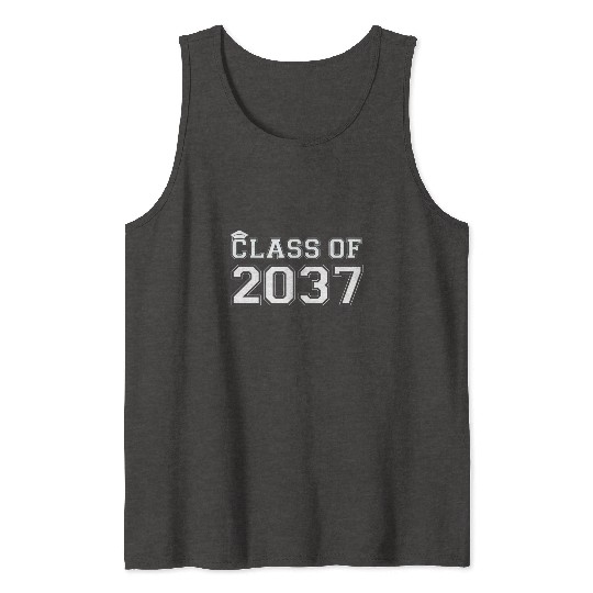 Class Of 2037 Pre K Grow With Me Graduation Tank Tops