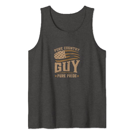 Small Town Us Flag Country Livin Boy Tank Tops