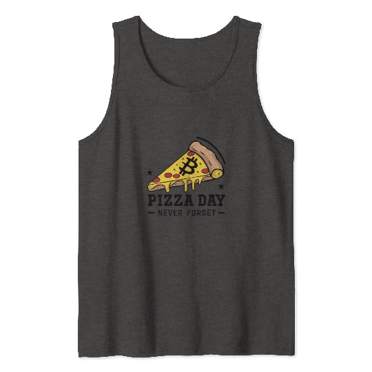 Bitcoin Pizza Day - Never Forget Tank Tops