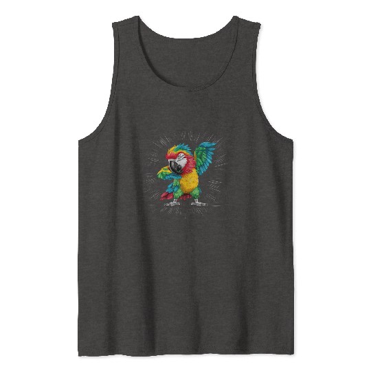 Macaw Parrot for a Bird Lover Animal Lover Tank Tops