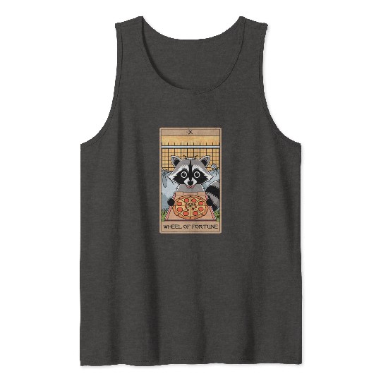 Wheel of Fortune Raccoons Tarot Card Tank Tops