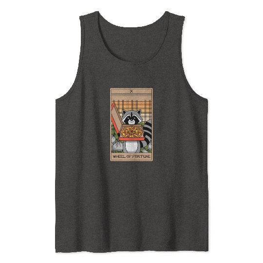 Wheel of Fortune Raccoons Tarot Card Tank Tops