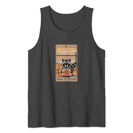 Wheel of Fortune Raccoons Tarot Card Tank Tops