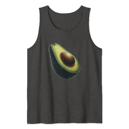 Avocado food art vegan design Tank Tops