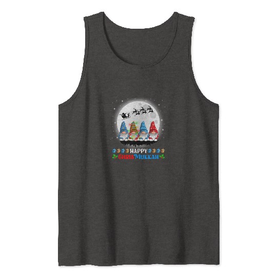 Happy Chrismukkah Gnomes Christmas Hanukkah Tank Tops