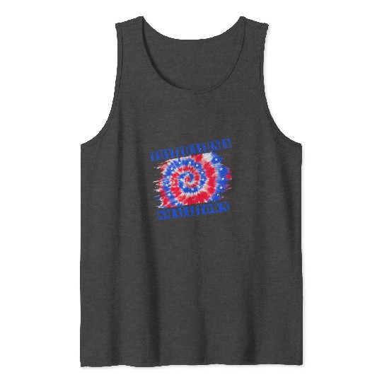 Try That In a Small Town US Flag Tank Tops