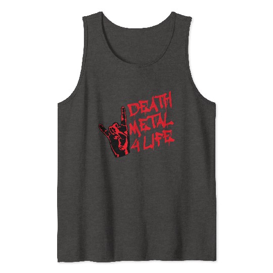 Heavy death metal 4 life hand gesture graffiti fun Tank Tops