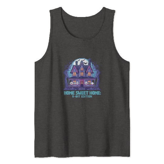 8 Bit Haunted House 01 Tank Tops