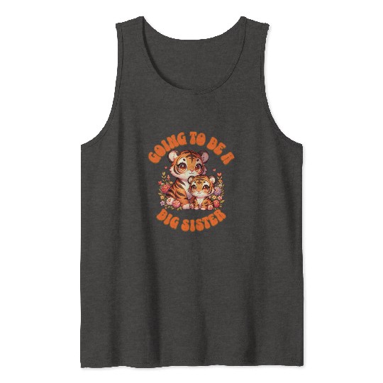 Become A Big Sister Sweet Tiger Tank Tops