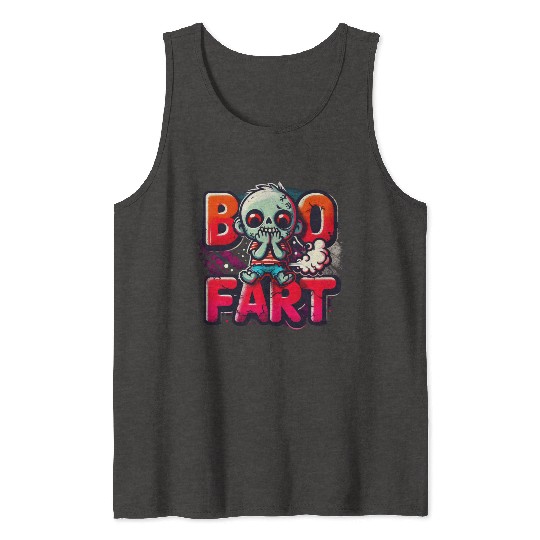 Boo Fart Funny Cute Stinky Zombie Halloween Undead Tank Tops