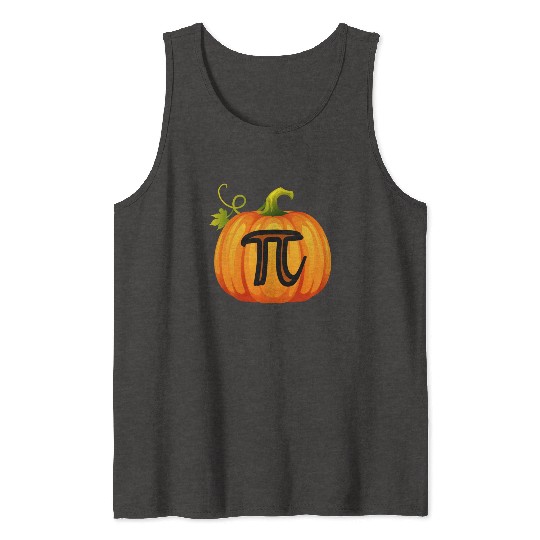Pumpkin Pi Math Halloween Thanksgiving Pie Day Tank Tops