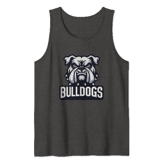 Bulldogs Mascot Back To School Team Spirit Tank Tops