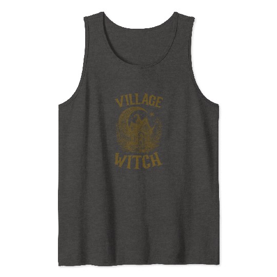 Village Witch Salem Vintage Halloween Tank Tops