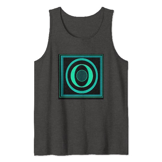 Geometrical green shapes Tank Tops