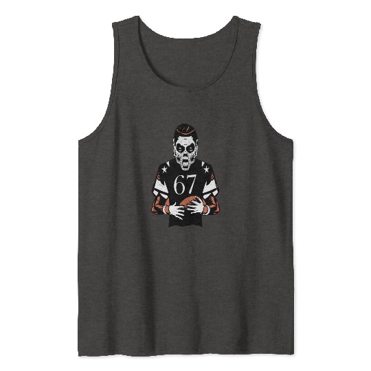 Fearless Gridiron Beast - Monster Football Player Tank Tops