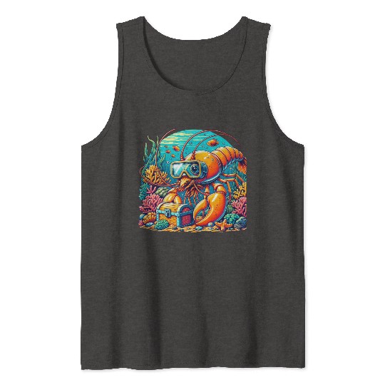 Shrimp Exploration-Underwater Adventure Tank Tops