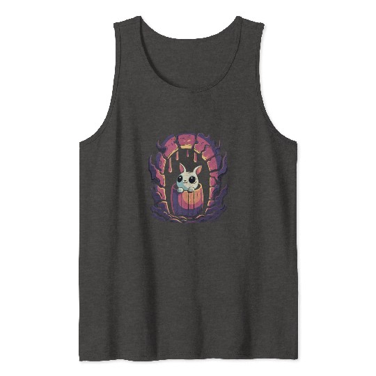 Cute Dungeon Bunny in a Barrel Tank Tops