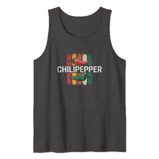Chili Pepper Retro Vibe Tank Tops