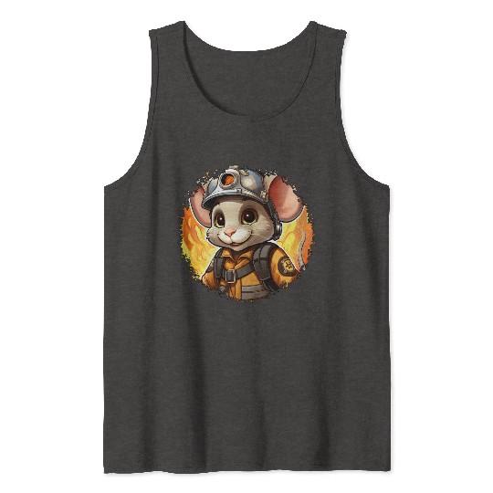 Mouse Firefighter Tank Tops