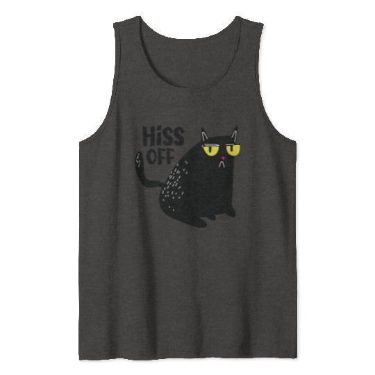 hiss off cat Tank Tops