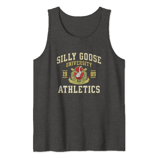 Silly Goose University Athletics Funny Goose Sport Tank Tops