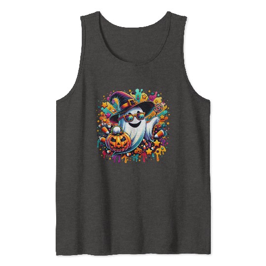 Ghost Halloween Tank Tops, Halloween Tank Tops