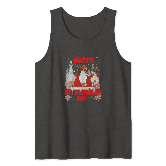 Happy saint Nicholas dayretro logo Tank Tops