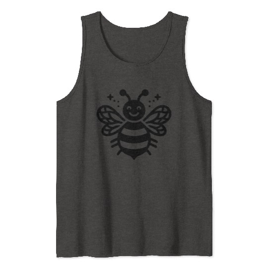 Honey bee kids style insect drawing path15 Tank Tops