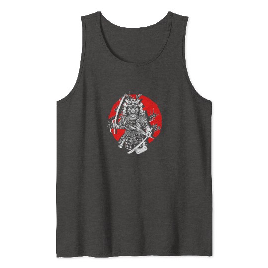Kanji Katana Oni Demon Ninja Samurai Tank Tops