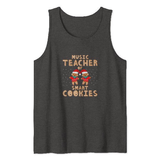 Music Teacher Of Smart Cookies Christmas Pajamas Tank Tops
