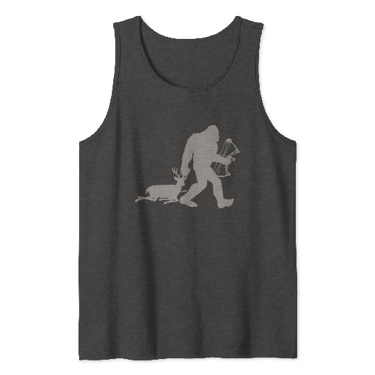 Bigfoot Sasquatch Deer Hunter Tank Tops
