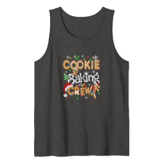 Cookie baking crew Cooking Lover Xmas Gingerbread Tank Tops