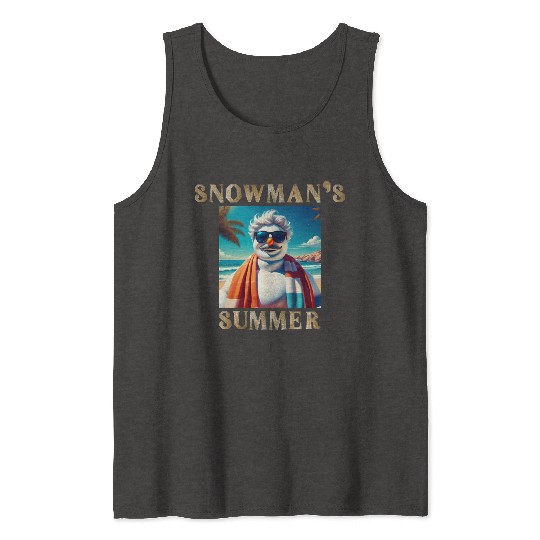 Chillin' Snowman: A Summer Surprise Tank Tops