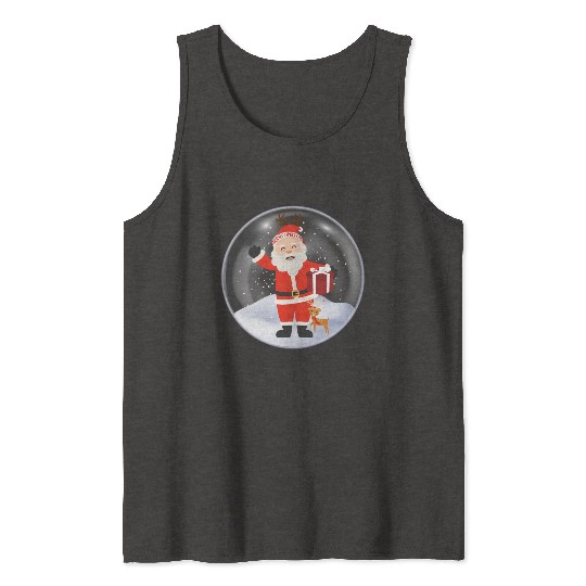 Santa’s Joy: Christmas Snow Globe Tank Tops