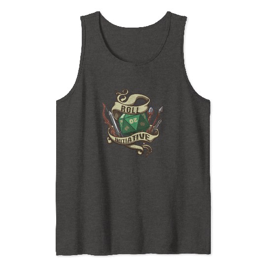 Roll Initiative Adventure Magic Dungeon Tank Tops