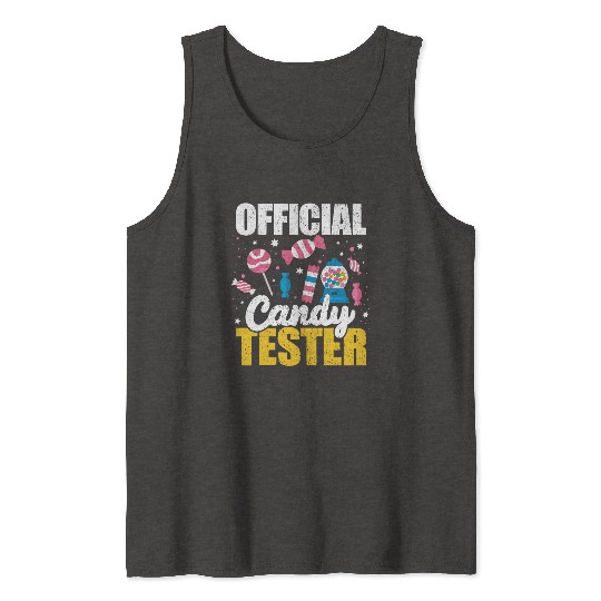 Kids Women Official Candy Tester For Candy Lover Tank Tops