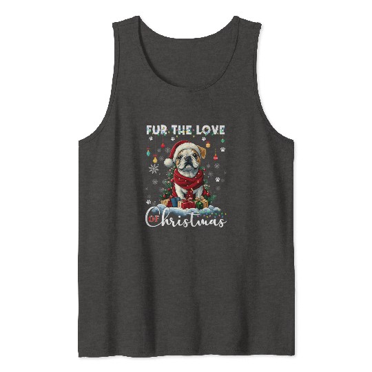 French Bulldog Christmas Tree Decoration Dog Lover Tank Tops