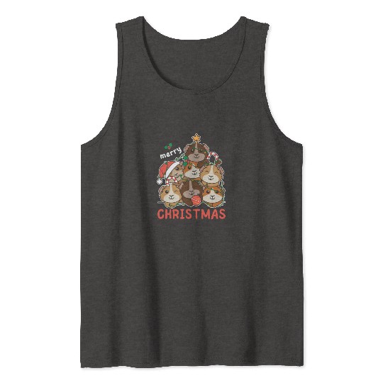 Guinea Pig Christmas Tree Merry Christmas Tank Tops