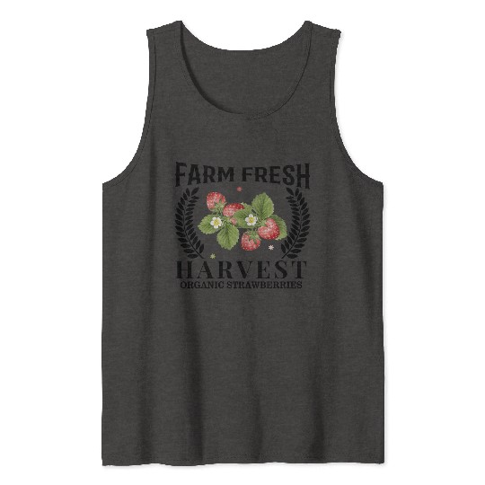 Farm Fresh Harvest, Strawberries Harvest Design Tank Tops