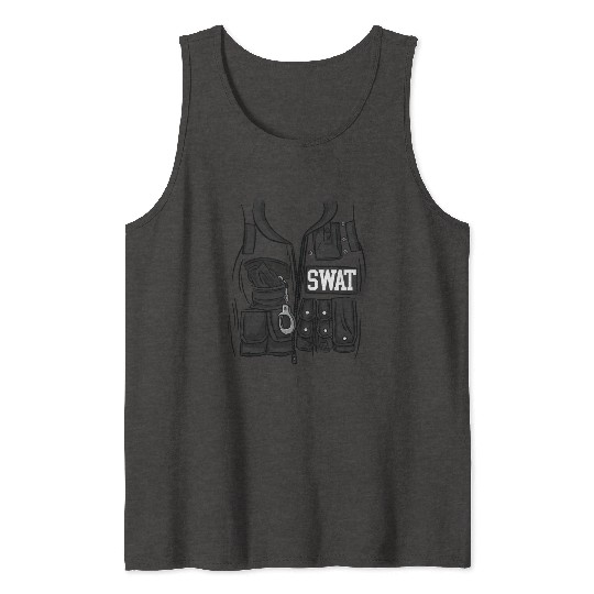 SWAT Costume Funny Halloween Costume SWAT Tank Tops
