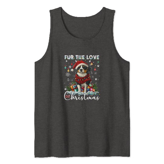 Australian Shepherd Christmas Tree Decorations Dog Tank Tops