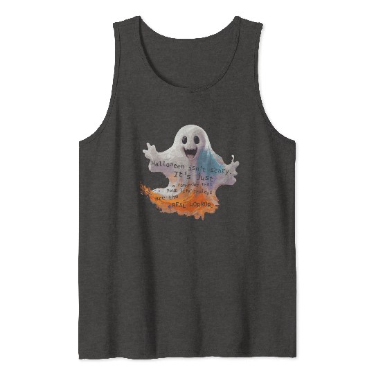 Ghost Real Horror Transparent Tank Tops