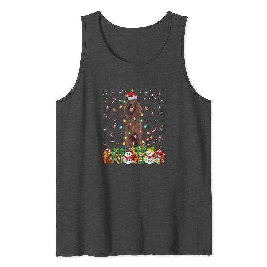 Irish Setter Dog Christmas Lights Tank Tops
