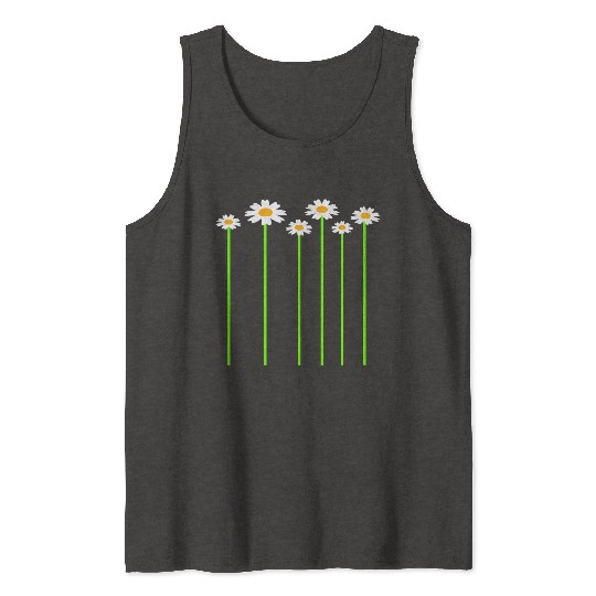 Many Pretty Daisy Flowers Decorative Nature Design Tank Tops