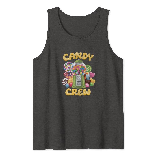 Candy Security Crew Lollipop Gummy Sweet Birthday Tank Tops