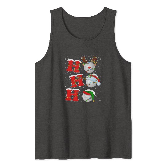 Ho Ho Ho Golf Santa Christmas Tank Tops