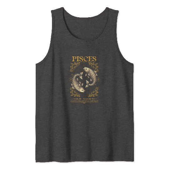 Pisces Zodiac Sign Tank Tops