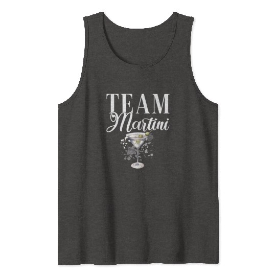 Team Martini Cocktail Bartender Tank Tops